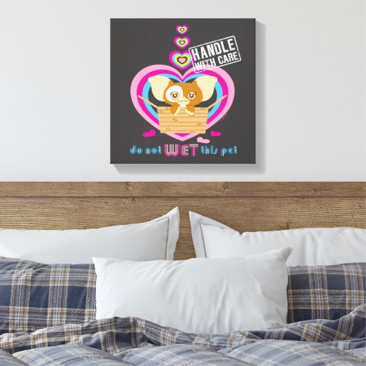 Gizmo | Dit pakket niet nat Canvas Afdruk (Insitu (Slaapkamer))