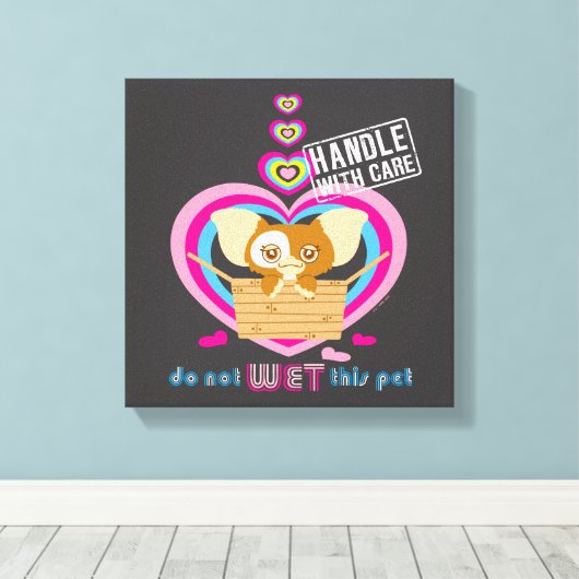 Gizmo | Dit pakket niet nat Canvas Afdruk (Insitu (Houten vloer))