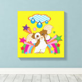 Gizmo | Dromen van regendruppels Canvas Afdruk (Insitu (Houten vloer))