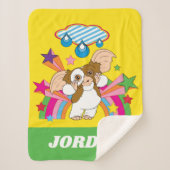 Gizmo | Dromen van regendruppels | Jouw namen toev Sherpa Deken (Voorkant)