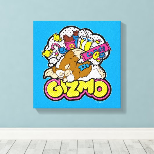 Gizmo | Dromen van zoet Canvas Afdruk (Insitu (Houten vloer))