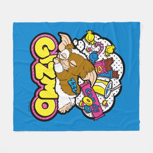 Gizmo | Dromen van zoet Fleece Deken (Voorkant (Horizontaal))
