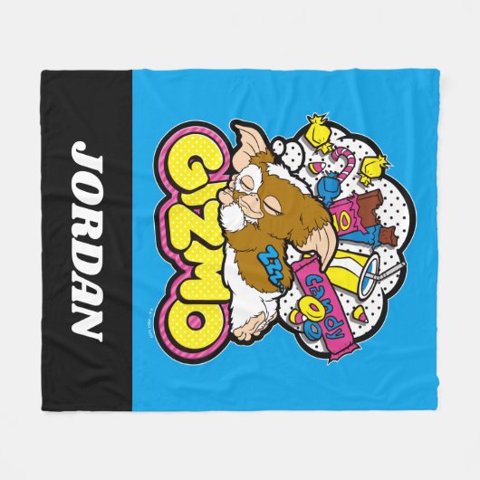 Gizmo | Dromen van zoet | Jouw namen toevoegen Fleece Deken (Voorkant (Horizontaal))