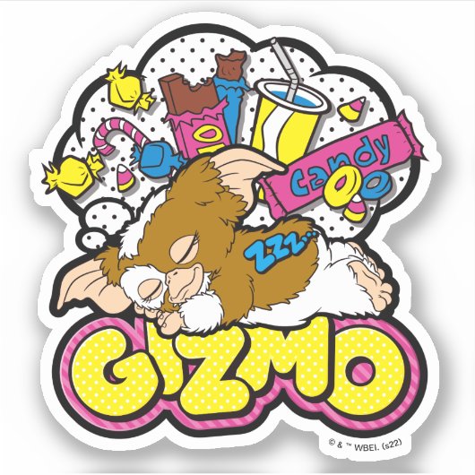 Gizmo | Dromen van zoet Sticker (Voorkant)