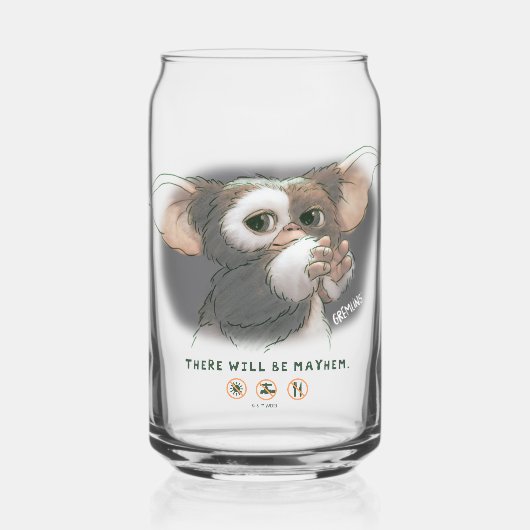 Gizmo Er Zal Chaos Uitbarsten Blikvorm Glas (Voorkant)