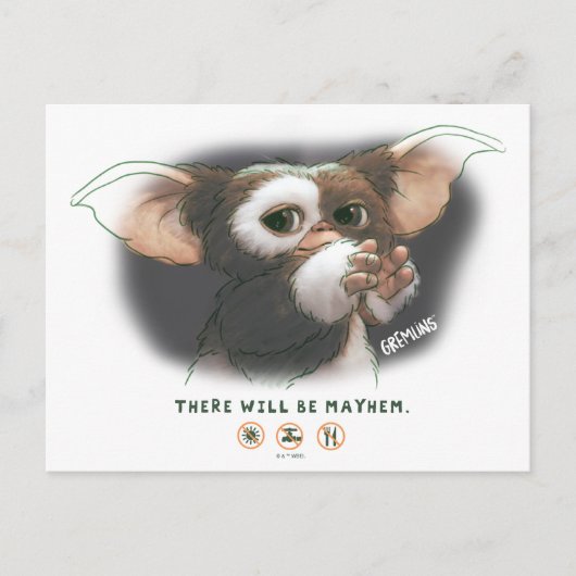 Gizmo Er Zal Chaos Uitbarsten Briefkaart (Voorkant)