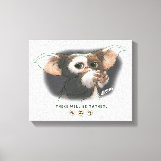 Gizmo Er Zal Chaos Uitbarsten Canvas Afdruk (Voorkant)