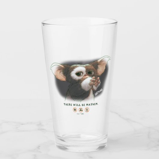 Gizmo Er Zal Chaos Uitbarsten Glas (Voorkant)