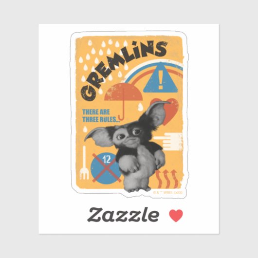 Gizmo | Er zijn drie regels Sticker (Vel)