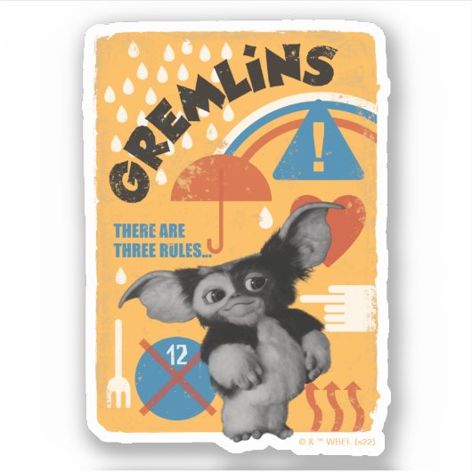 Gizmo | Er zijn drie regels Sticker (Voorkant)
