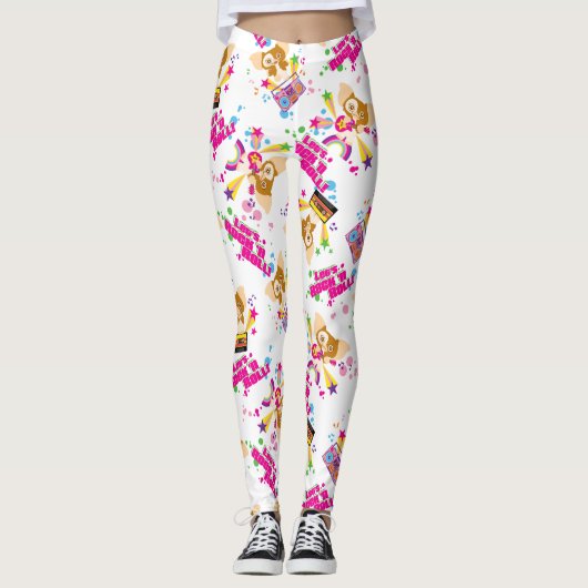 Gizmo | Laten we Rock'n Roll Pattern Leggings (Voorkant)