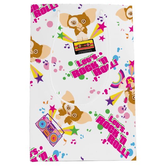 Gizmo | Laten we Rock'n Roll Pattern Medium Cadeauzakje (Voorkant)