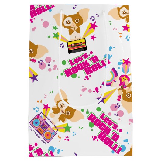 Gizmo | Laten we Rock'n Roll Pattern Medium Cadeauzakje (Achterkant)