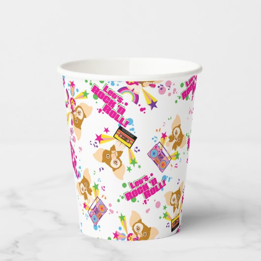 Gizmo | Laten we Rock'n Roll Pattern Papieren Bekers (Links)