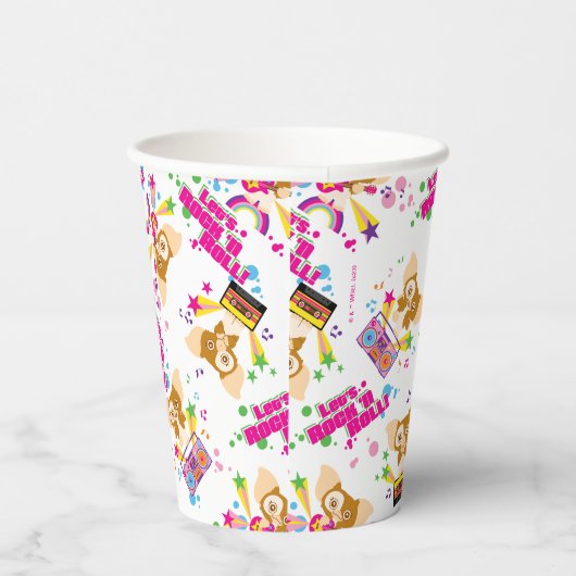 Gizmo | Laten we Rock'n Roll Pattern Papieren Bekers (Rechts)