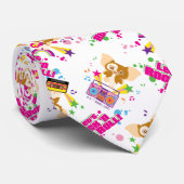 Gizmo | Laten we Rock'n Roll Pattern Stropdas (Opgerold)