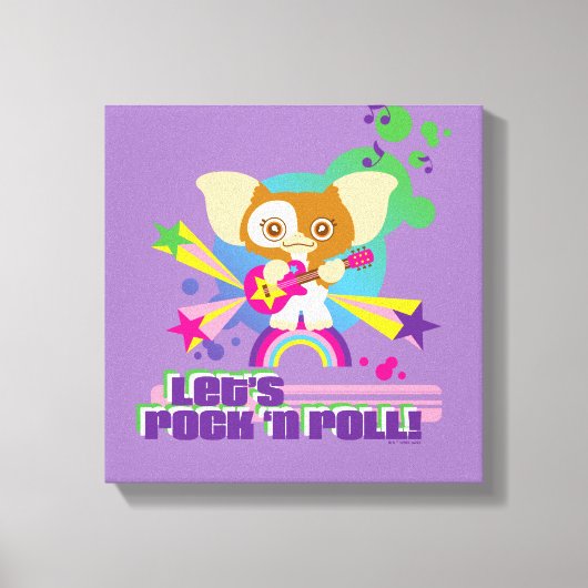 Gizmo | Let s Rock'n Roll Canvas Afdruk (Voorkant)