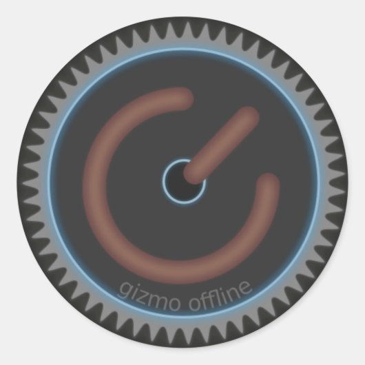 Gizmo Offline bedrijf logo Ronde Sticker (Voorkant)