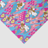 Gizmo | Pink Peace & Love Patroon Tissuepapier (Detail)
