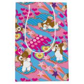 Gizmo | Pink Peace & Love Pattern Medium Cadeauzakje (Voorkant)