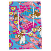 Gizmo | Pink Peace & Love Pattern Medium Cadeauzakje (Achterkant)