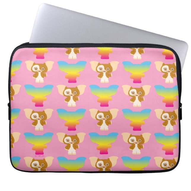 Gizmo | Rainboogpatroon Laptop Sleeve (Voorkant)