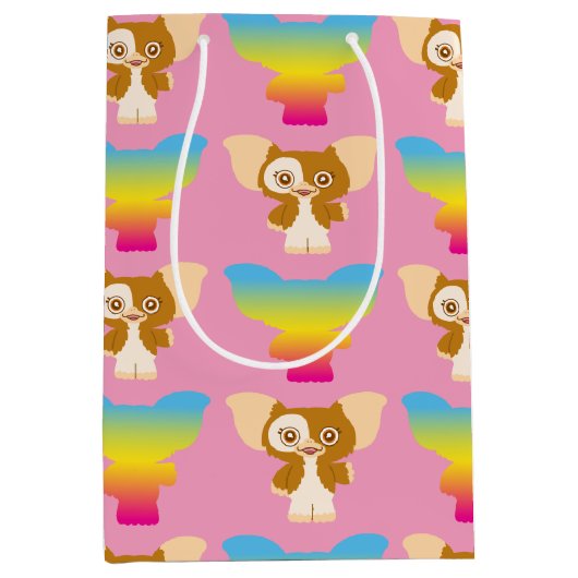 Gizmo | Rainboogpatroon Medium Cadeauzakje (Voorkant)