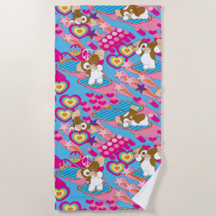 Gizmo Roze Peace & Love Patroon Strandlaken