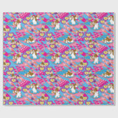 Gizmo | Roze vredes- en liefdespatroon Cadeaupapier (Vlak)