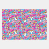 Gizmo | Roze vredes- en liefdespatroon Inpakpapier Vel (Voorkant 3)