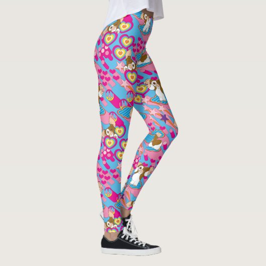 Gizmo | Roze vredes- en liefdespatroon Leggings (Rechts)
