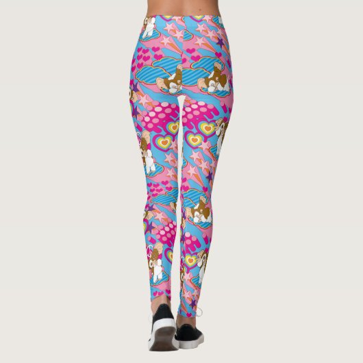 Gizmo | Roze vredes- en liefdespatroon Leggings (Achterkant)