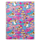 Gizmo | Roze vredes- en liefdespatroon Notitieboek (Voorkant)