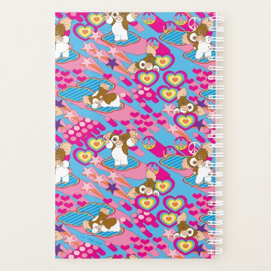 Gizmo | Roze vredes- en liefdespatroon Planner (Achterkant)