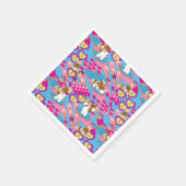 Gizmo | Roze vredes- en liefdespatroon Servet (Hoek)