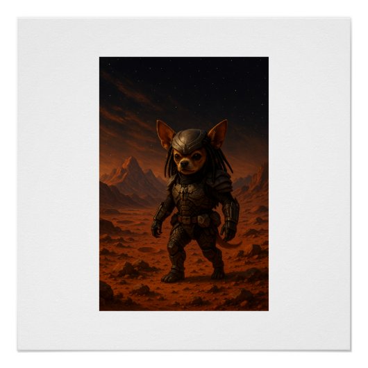 Gizmo the Predator on Mars Perfect Poster (Voorkant)