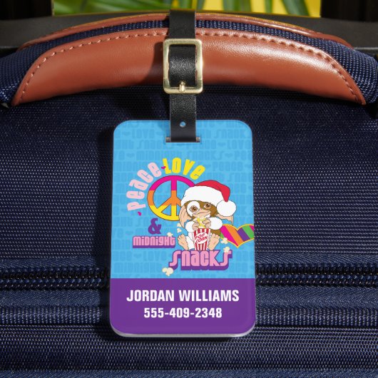 Gizmo | Vredesliefde en nachtelijke snacks Bagagelabel (Voorkant Insitu 2)