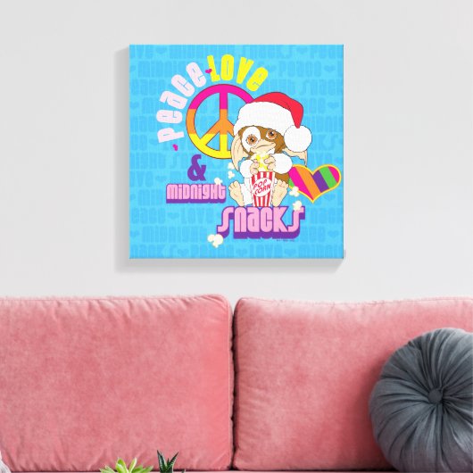 Gizmo | Vredesliefde en nachtelijke snacks Canvas Afdruk (Insitu (Woonkamer))