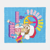 Gizmo | Vredesliefde en nachtelijke snacks Fleece Deken (Voorkant (Horizontaal))