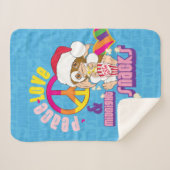 Gizmo | Vredesliefde en nachtelijke snacks Sherpa Deken (Voorkant (horizontaal))