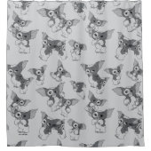 Gizmo | Zwart-wit patroon Douchegordijn (Voorkant)