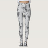 Gizmo | Zwart-wit patroon Leggings (Voorkant)