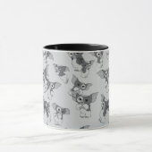 Gizmo | Zwart-wit patroon Mok (Midden)