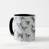 Gizmo | Zwart-wit patroon Mok (Voorkant links)