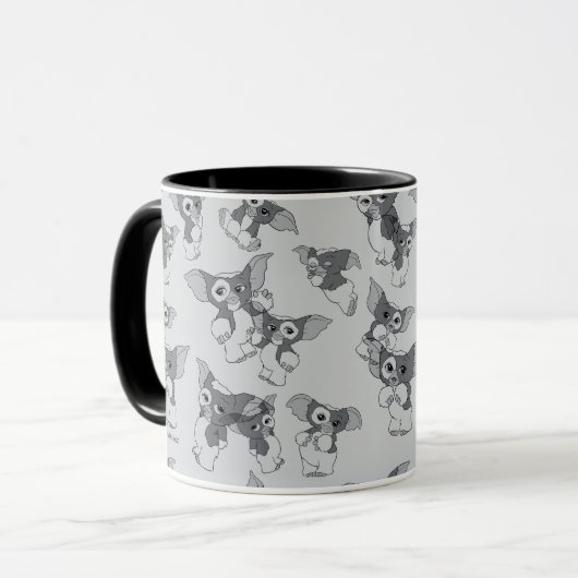 Gizmo | Zwart-wit patroon Mok (Voorkant links)