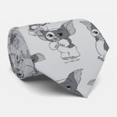 Gizmo | Zwart-wit patroon Stropdas (Opgerold)