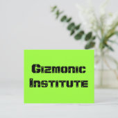 Gizmonic Institute Briefkaart (Staand voorkant)