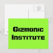 Gizmonic Institute Briefkaart (Voorkant / Achterkant)