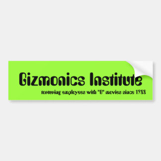 Gizmonics Institute Bumpersticker