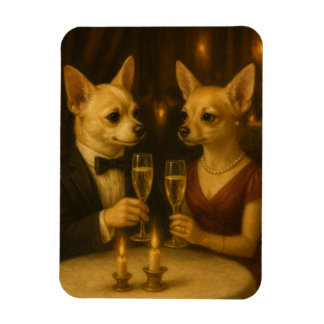 Gizmo's Romantic Dinner - Champagne & Love Magneet